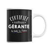 Mug Femme Gérante Meilleure de France | Tasse Noire métier - Planetee