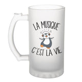 Chope de bière Musique c'est la vie - Planetee