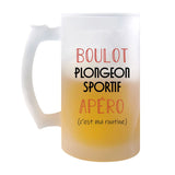 Chope de Bière Plongeon Sportif C'est ma Routine - Planetee