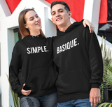 Sweat à capuche couple Basique. Simple. | Référence Orelsan - Planetee