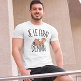 T-shirt Homme Écureuil | Je le ferai demain - Planetee