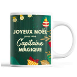 Tasse Noël Capitaine femme Vert - Planetee