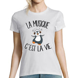 T-shirt femme musique c'est la vie - Planetee