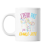 Mug Épaulé jeté haltérophilie j'peux pas Blanc - Planetee