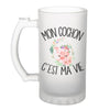 Chope de bière Cochon c'est la vie Éleveur et Éleveuse - Planetee