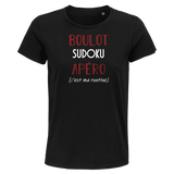 T-shirt femme Sudoku C'est ma Routine - Planetee