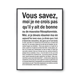 Affiche femme Psychomot Bonne ou mauvaise - Planetee