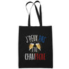 Sac Tote Bag Champagne Je peux pas Noir - Planetee