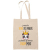 Sac Tote Bag poney j'peux pas beige - Planetee