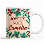 Tasse Noël Camélia Beige - Planetee