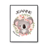 Affiche Jeanne Bébé d'amour Koala - Planetee