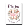 Affiche Marine Amour et Biberon de Lait Vache - Planetee