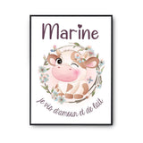 Affiche Marine Amour et Biberon de Lait Vache - Planetee