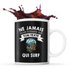 Mug personnalisable surf Prénom Femme Métier Age pour Surfeuse - Planetee