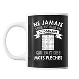 Mug Mots fléchés Octogénaire Homme 80 ans - Planetee