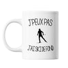 Mug ski de fond j'peux pas Blanc - Planetee
