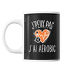 Mug Aérobic j'peux pas Noir - Planetee