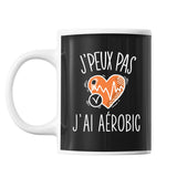 Mug Aérobic j'peux pas Noir - Planetee