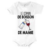 Body bébé Le copain de boisson de mamie Vin - Planetee