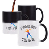 Mug magique Lancer du javelot c'est la vie Athlète | Tasse changement de couleur - Planetee