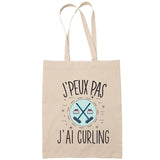 Sac Tote Bag J'peux pas Curling beige - Planetee