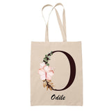 Tote Bag beige Odile Lettre Fleur - Planetee