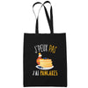 Sac Tote Bag Pancakes Je peux pas Noir - Planetee