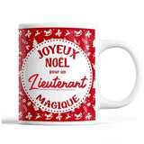 Tasse Noël Lieutenant homme Rouge - Planetee