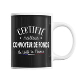 Mug Homme Convoyeur de fonds Meilleur de France | Tasse Noire métier - Planetee