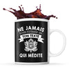 Mug personnalisable médite Prénom Métier Age tasse pour Méditant - Planetee