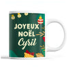 Tasse Noël Cyril Vert - Planetee