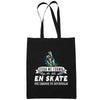 Sac Tote Bag Skateboard Légende tu deviendras Noir - Planetee