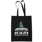 Sac Tote Bag Skateboard Légende tu deviendras Noir - Planetee