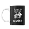 Mug Bull Terrier Je travaille dur - Planetee