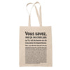 Tote Bag Transporteuse Bonne ou Mauvaise Beige - Planetee