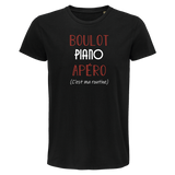 T-shirt homme Piano C'est ma Routine - Planetee