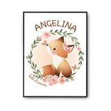 Affiche Angelina Bébé d'amour Renard - Planetee