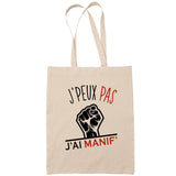 Sac Tote Bag J'peux pas Manif beige - Planetee