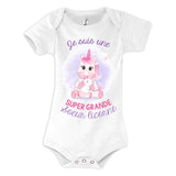 Body bébé Meilleure Grande Soeur Licorne - Planetee