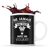 Mug personnalisable volant Prénom Métier Age tasse pour Joueur de Badminton - Planetee