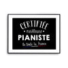 Affiche Pianiste Femme Métier Meilleure de France - Planetee