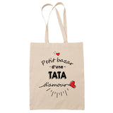 Sac Tote Bag Petit Bazar d'une Tata d'amour - Planetee