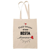 Sac Tote Bag Petit Bazar d'une Besta d'amour - Planetee