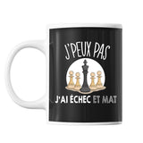 Mug Échec et mat j'peux pas Noir - Planetee