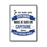 Affiche Je ne suis pas Superman, je suis Carreleur - Planetee