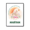 Affiche Maryam Adorable bébé quand je dors Lapin - Planetee