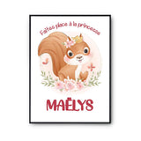 Affiche Maëlys Princesse Écureuil - Planetee