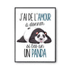 Affiche Amour à donner Panda - Planetee