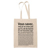 Tote Bag Juge Bonne ou Mauvaise Beige - Planetee