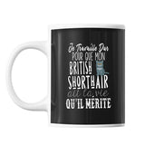 Mug British Shorthair Je travaille dur - Planetee
